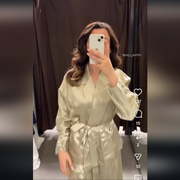 ZW COLLECTION LIMITED EDITION SATIN BELTED BLAZER - Picture 4 of 12